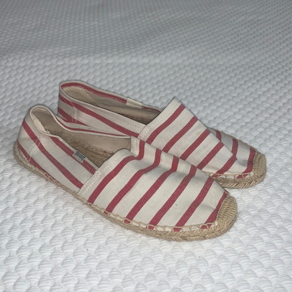 Soludos red and white stripe Espadrilles - Picture 1 of 4